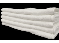 24" x 50" 10.5 lb. White Revel Blended Ring Spun 12S Bath Towel